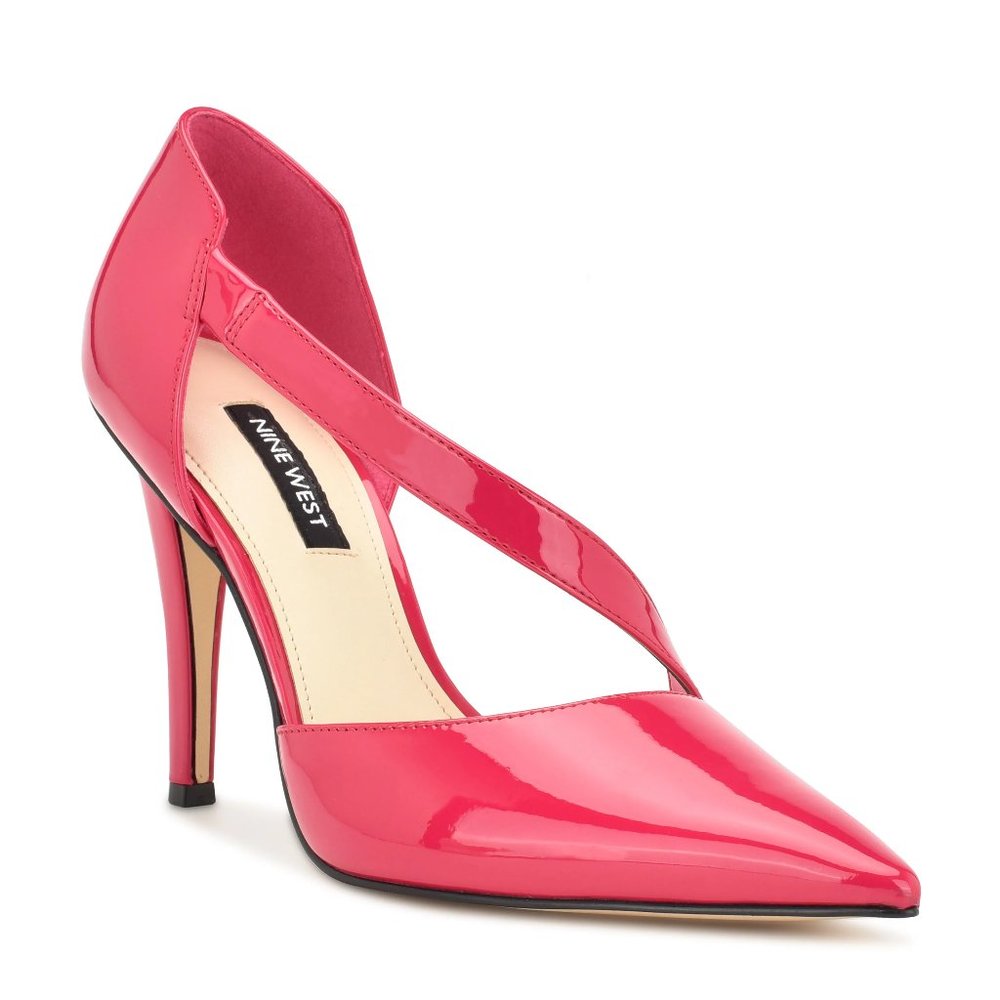 Nine West Magenta Patent  High Heel Sandals - Size 10